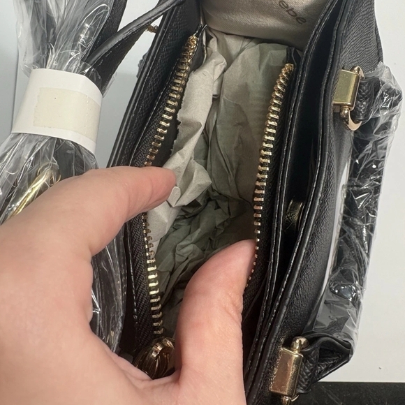 Bebe Leilani Black Crossbody Bag with Gold Accents - Picture 6 of 7